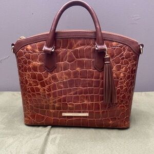 Brahmin Medium Duxbury Tan Gustavo Satchel Shoulder Handbag NEW